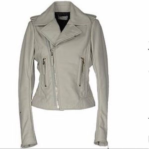Gray Balenciaga Moto - Biker LeatherJacket, Like New Barely Worn, Sz 40 (US 6)